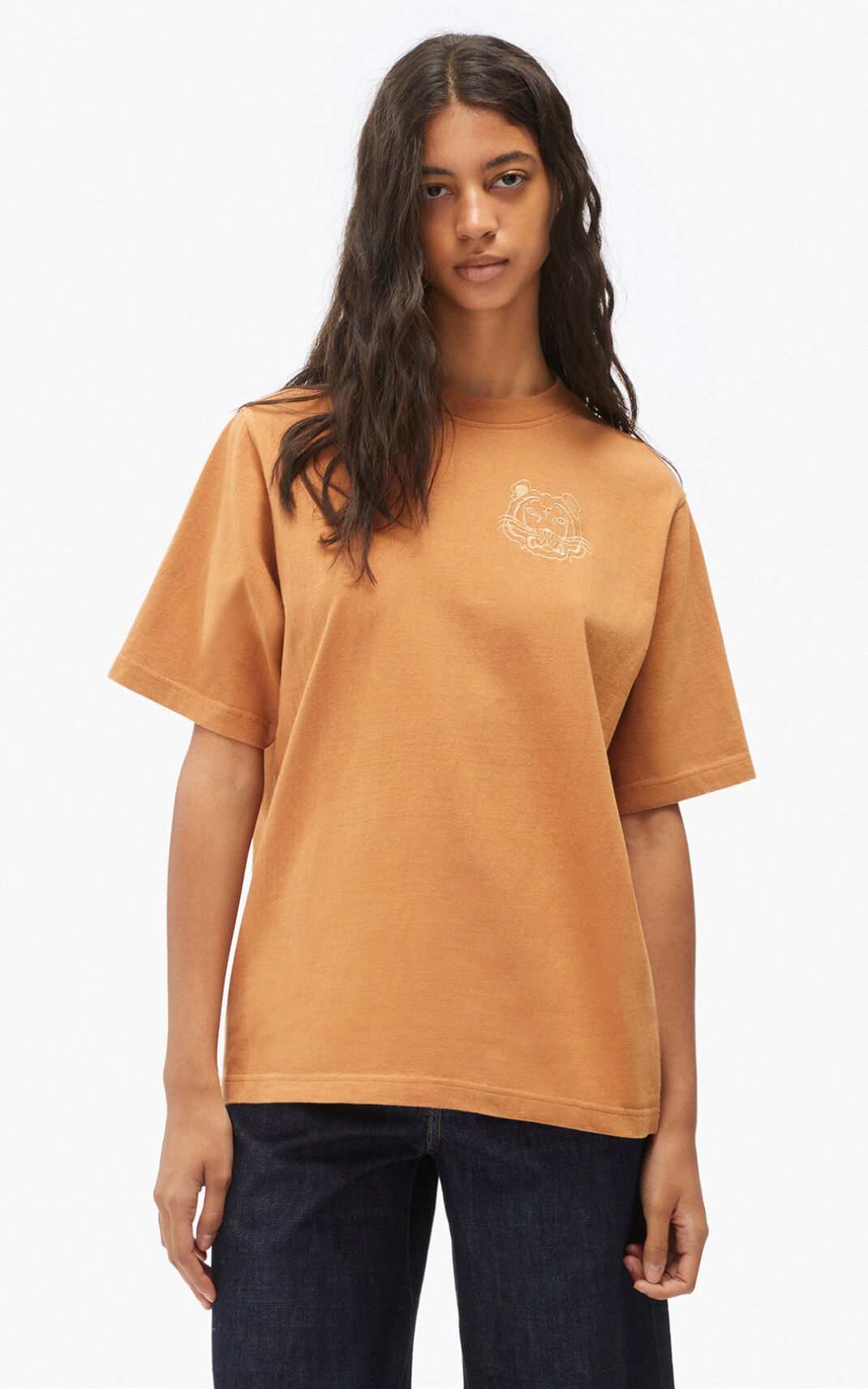 T Shirt Kenzo RE/relaxed casual Femme Marron | LWYJ-02674